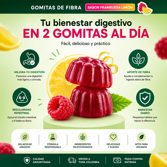 GOMAS FIBER GUMMIES 🚀🍓 Dile adiós a la pesadez después de comer 💥😌